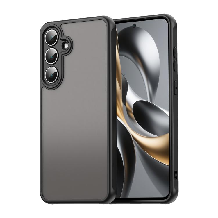 

For Samsung Galaxy S25 FE 5G Fan Dun Series TPU Hybrid PC Frosted Phone Case(Black)