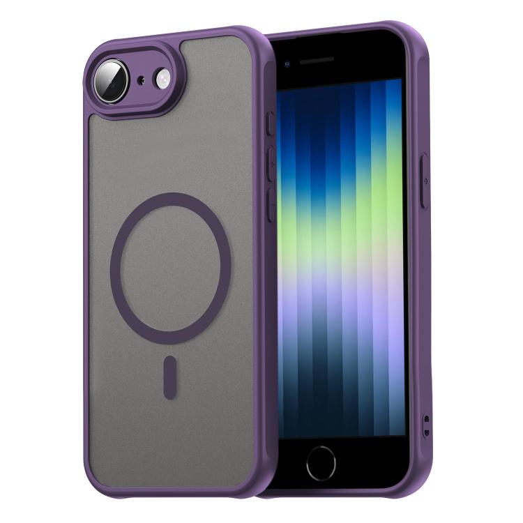 

For iPhone 16e Fan Dun Series TPU Hybrid PC Frosted Magsafe Phone Case(Purple)