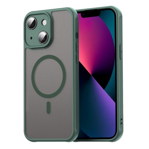 

For iPhone 13 Fan Dun Series TPU Hybrid PC Frosted Magsafe Phone Case(Green)