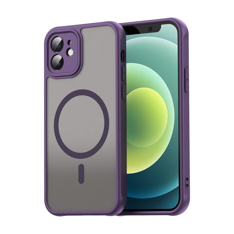 

For iPhone 12 Fan Dun Series TPU Hybrid PC Frosted Magsafe Phone Case(Purple)