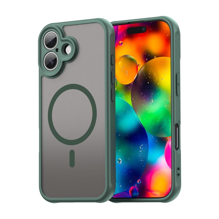

For iPhone 17 Fan Dun Series TPU Hybrid PC Frosted Magsafe Phone Case(Green)