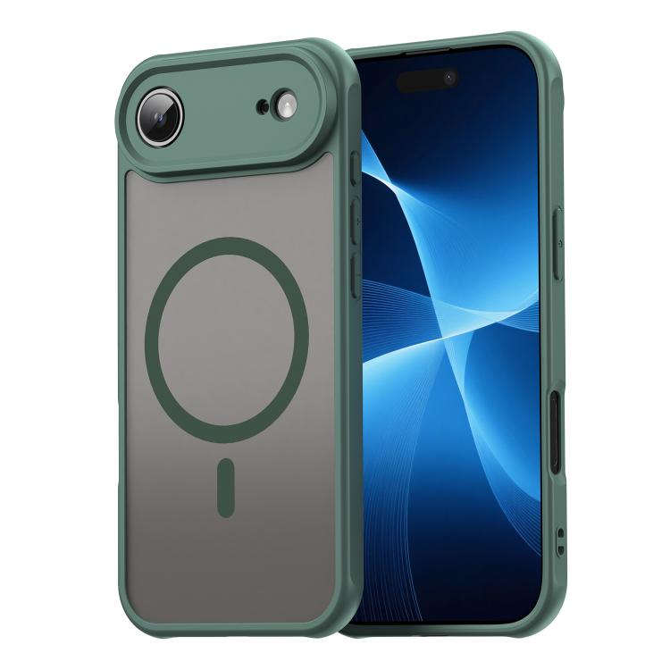 

For iPhone 17 Air Fan Dun Series TPU Hybrid PC Frosted Magsafe Phone Case(Green)