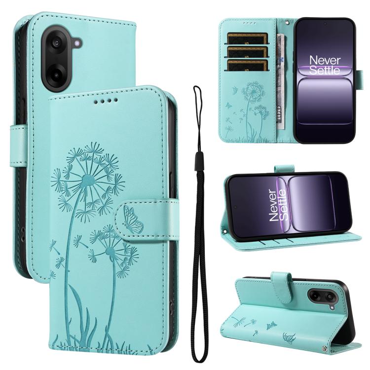 

For OnePlus Nord CE5 Dandelion Embossed Pattern Flip Leather Phone Case(Green)