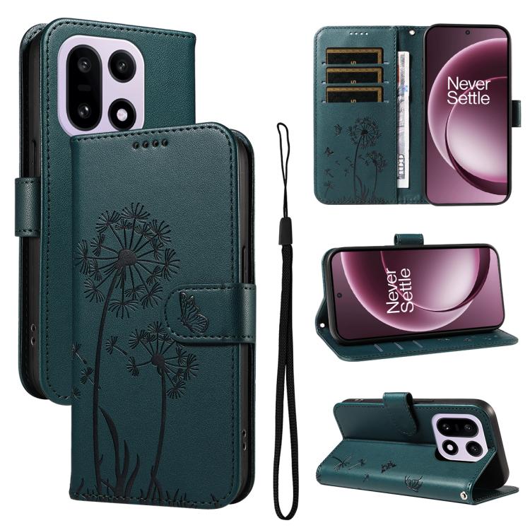 

For OnePlus 15 Dandelion Embossed Pattern Flip Leather Phone Case(Blue)