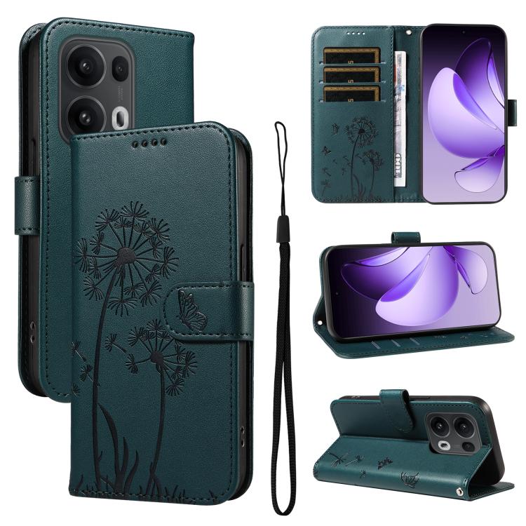 

For OPPO Reno13 Pro Global Dandelion Embossed Pattern Flip Leather Phone Case(Blue)
