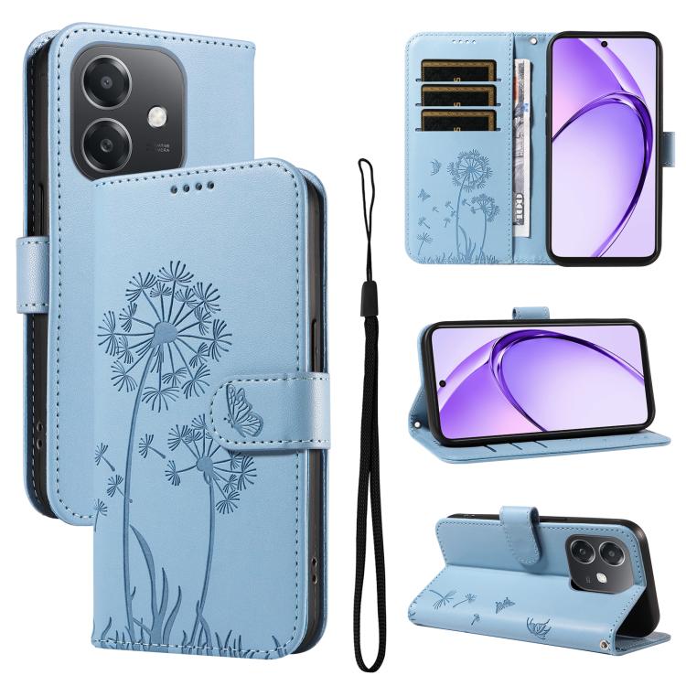 

For OPPO A5X 5G Global Dandelion Embossed Pattern Flip Leather Phone Case(Sky Blue)