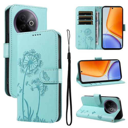 For vivo Y39 5G Global Dandelion Embossed Pattern Flip Leather Phone Case(Green)