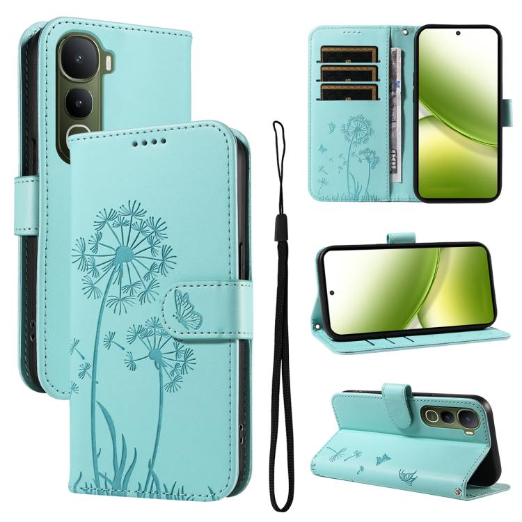 

For vivo Y400 5G Dandelion Embossed Pattern Flip Leather Phone Case(Green)