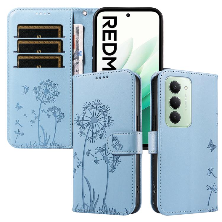 

For Redmi 15 5G Global/15 4G SEA 169.5mm Dandelion Embossed Pattern Flip Leather Phone Case(Sky Blue)