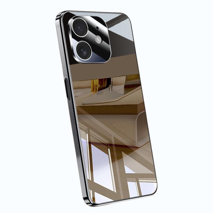 

For iPhone 12 Electroplating Ice Crystal Airbag Full Coverage Shockproof Phone Case(Black)