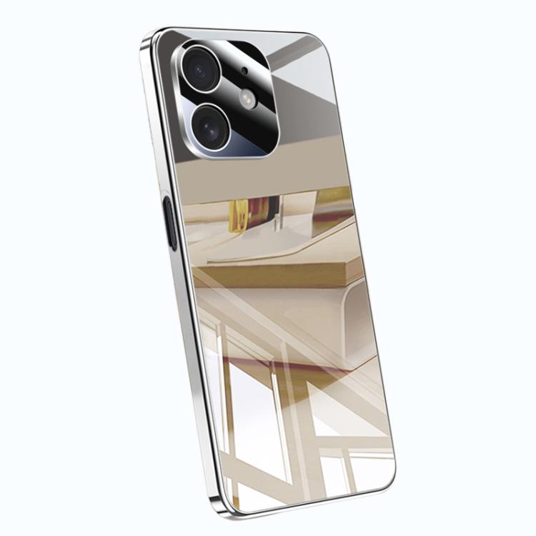 

For iPhone 12 Electroplating Ice Crystal Airbag Full Coverage Shockproof Phone Case(Silver)