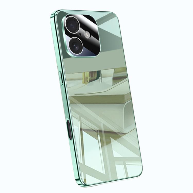 

For iPhone 16 Electroplating Ice Crystal Airbag Full Coverage Shockproof Phone Case(Green)