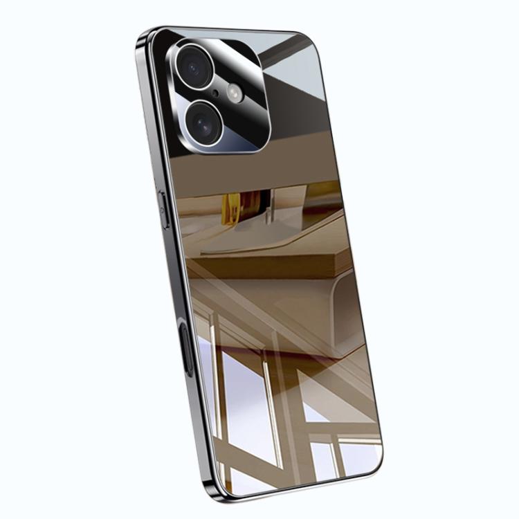 

For iPhone 16 Plus Electroplating Ice Crystal Airbag Full Coverage Shockproof Phone Case(Black)