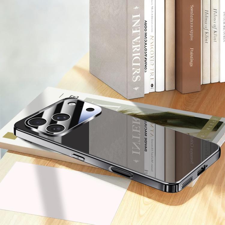 

For iPhone 17 Pro Electroplating Ice Crystal Airbag Full Coverage Shockproof Phone Case(Black)