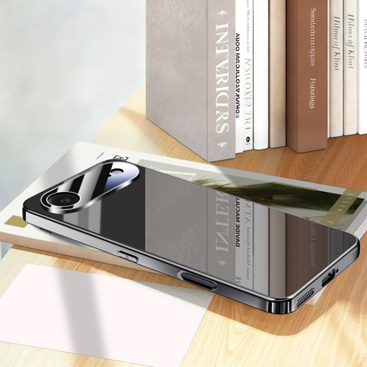 

For iPhone Air Electroplating Ice Crystal Airbag Full Coverage Shockproof Phone Case(Black)