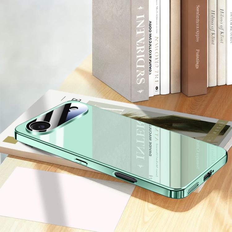 

For iPhone Air Electroplating Ice Crystal Airbag Full Coverage Shockproof Phone Case(Green)