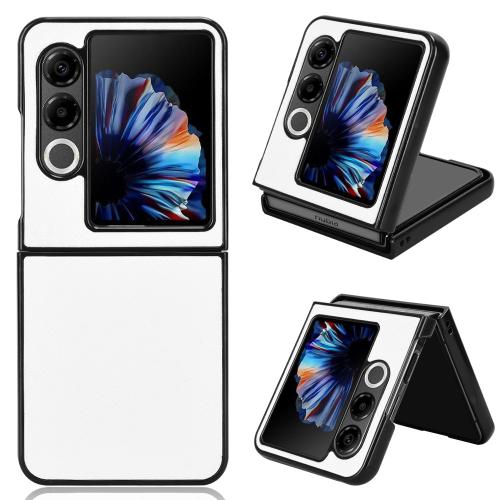 

For ZTE nubia Flip2 Carbon Fiber Texture PU Leather PC Phone Case(White)