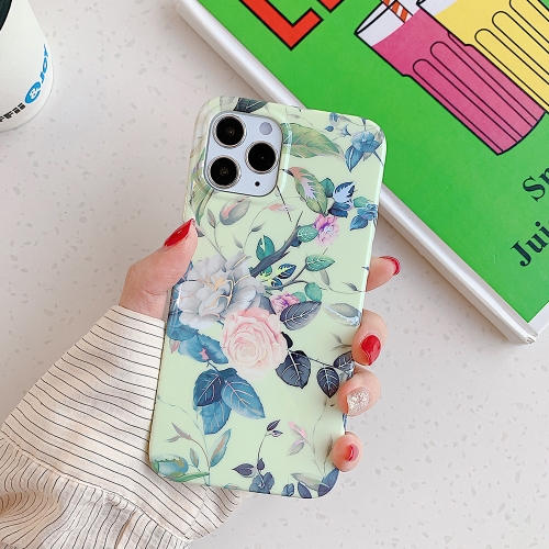 

For iPhone 12 / 12 Pro Laser Pattern Soft TPU Protective Case(Rose)