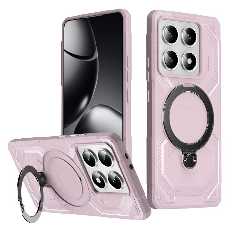 

For Xiaomi 14T Pro Frosted MagSafe Holder Phone Case(Pink)