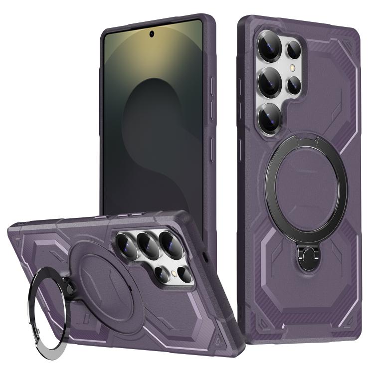

For Samsung Galaxy S25 Ultra 5G Frosted MagSafe Holder Phone Case(Purple)