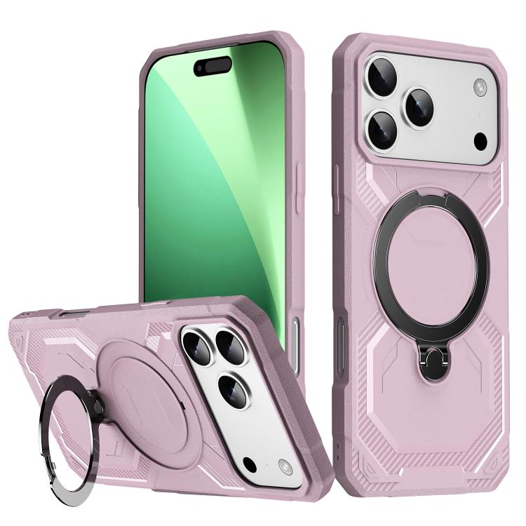 

For iPhone 17 Pro Frosted MagSafe Holder Phone Case(Pink)
