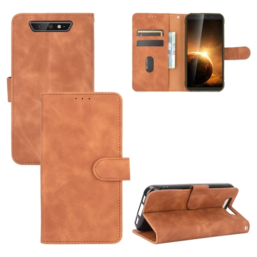 

For Blackview BV5500 / BV5500 Pro / BV5500 Plus Solid Color Skin Feel Magnetic Buckle Horizontal Flip Calf Texture PU Leather Case with Holder & Card Slots & Wallet(Brown)