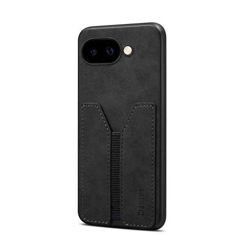 

For Google Pixel 9a Denior D07 DV Elastic Card Slot PU Back Cover Phone Case(Black)