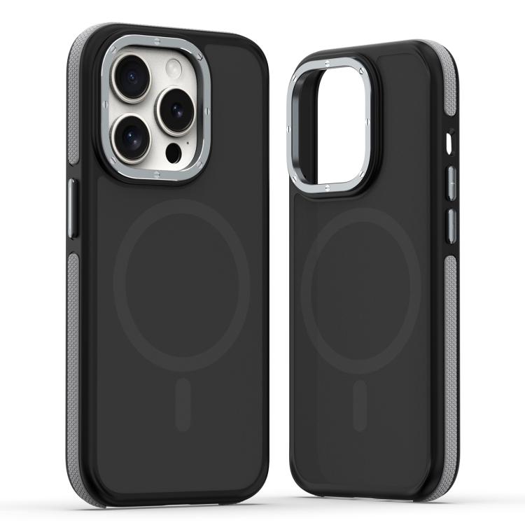 

For iPhone 14 Pro Dual-Color Skin Feel MagSafe Phone Case(Black Grey)