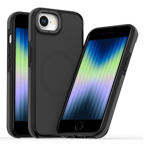 

For iPhone 16e Dual-Color Skin Feel MagSafe Phone Case(Black)
