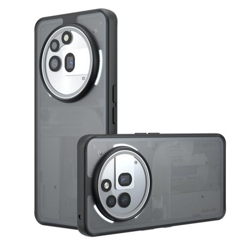 

For Nothing Phone 3a Pro Armor Big Pore PC Hybrid TPU Phone Case(Frosted Black)