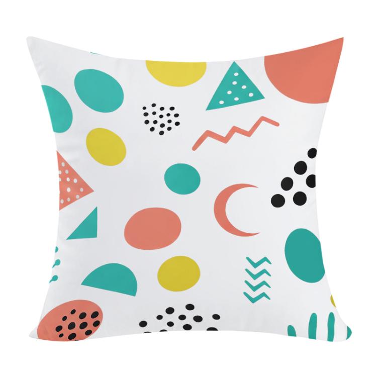 

Geometry Printed Sofa Pillow With Core Print On Your Demand, Size:35x35cm(Short Plush)