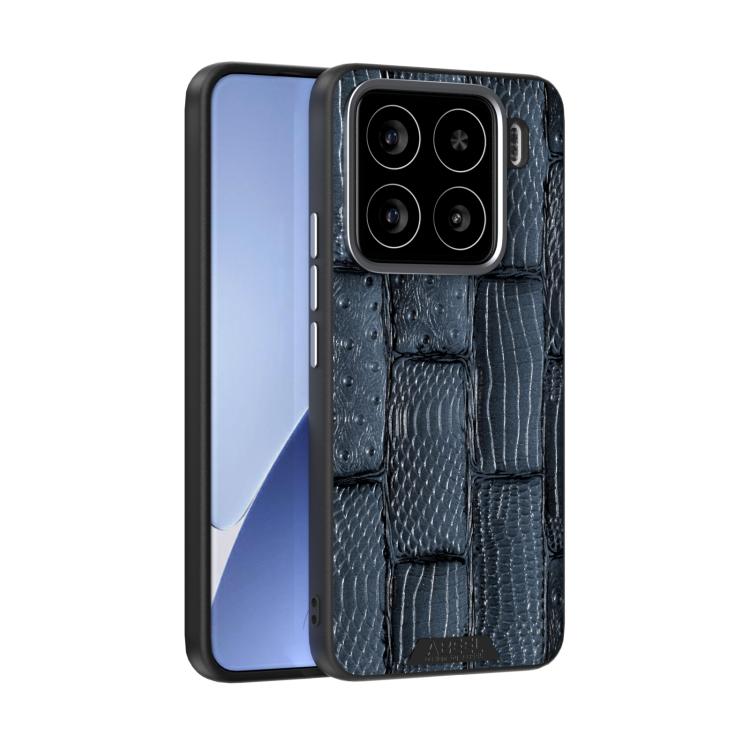 

For Xiaomi 15 ABEEL Beast Pattern 6D Micro-Embossed MagSafe Genuine Leather Phone Case(Blue)
