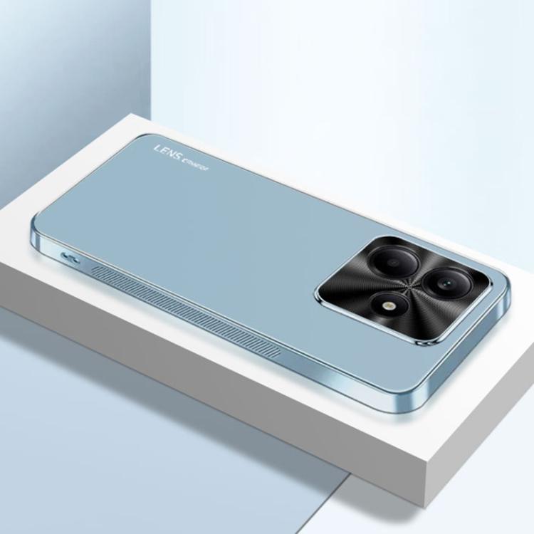 

For Redmi Note 14 5G AG Frosted Electroplating Acrylic Phone Case(Sierra Blue)