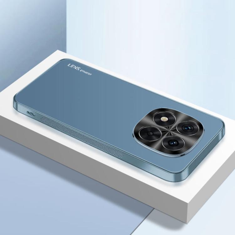 

For Redmi Note 14 Pro 5G AG Frosted Electroplating Acrylic Phone Case(Navy Blue)