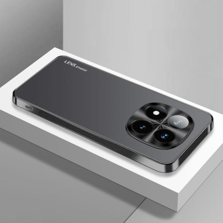 

For Redmi Note 14 Pro+ 5G AG Frosted Electroplating Acrylic Phone Case(Black)