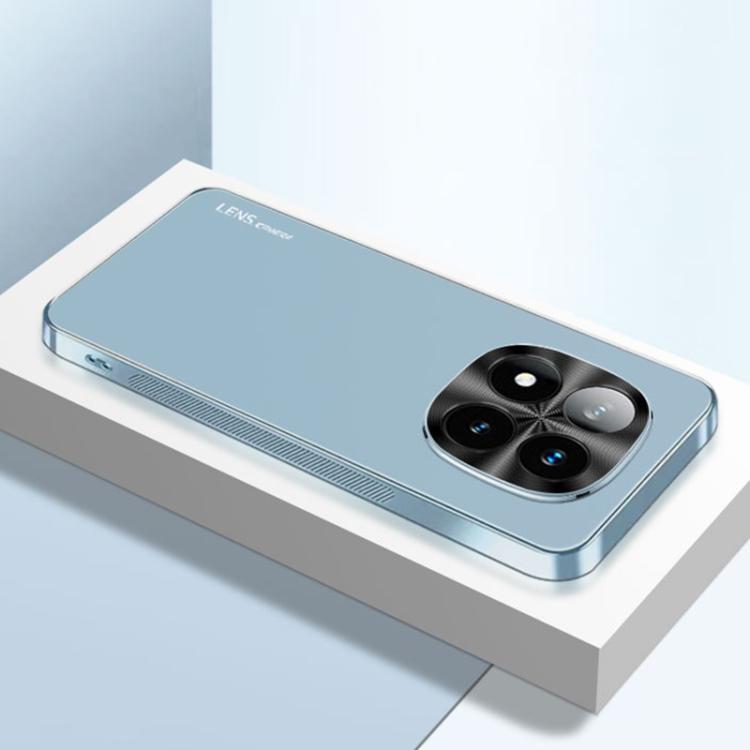 

For Redmi Note 14 Pro+ 5G AG Frosted Electroplating Acrylic Phone Case(Sierra Blue)