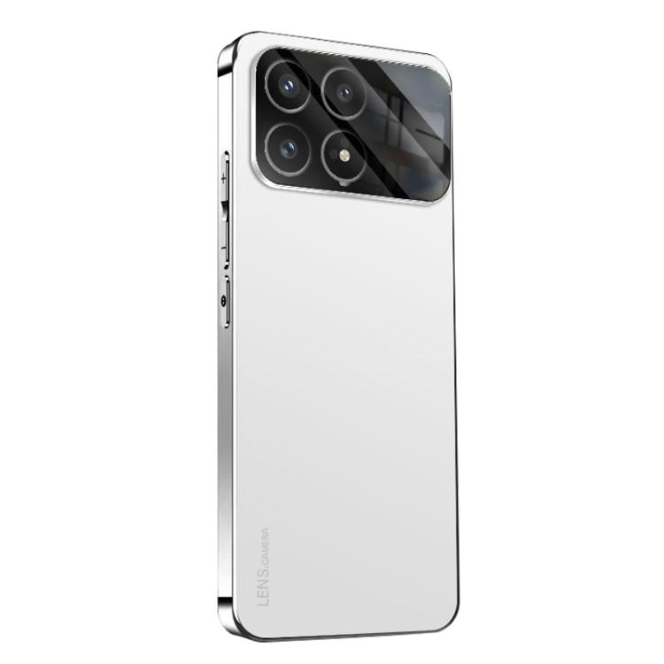 

For Redmi K90 / Poco F8 Pro AG Frosted Electroplating Acrylic Phone Case(Silver White)