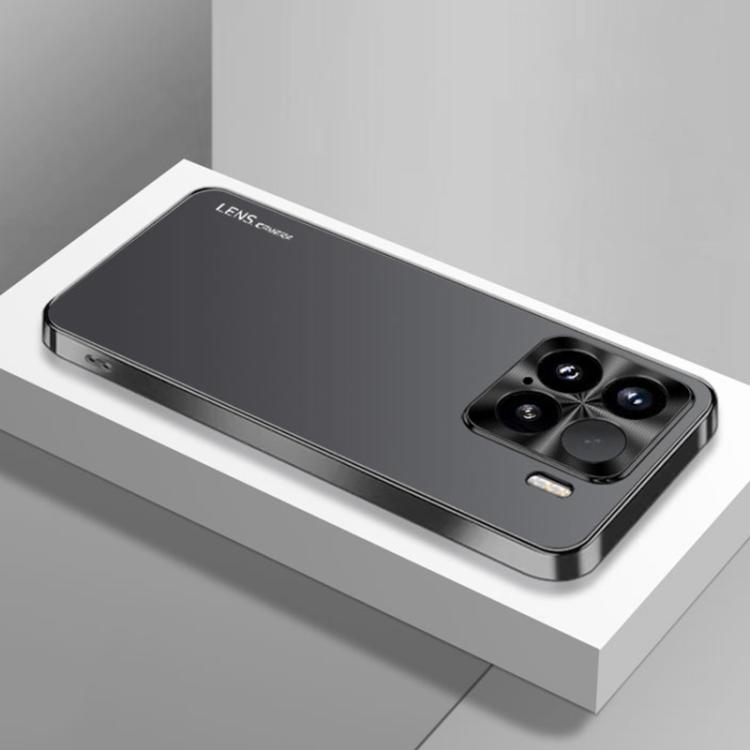 

For Xiaomi 15 AG Frosted Electroplating Acrylic Phone Case(Black)