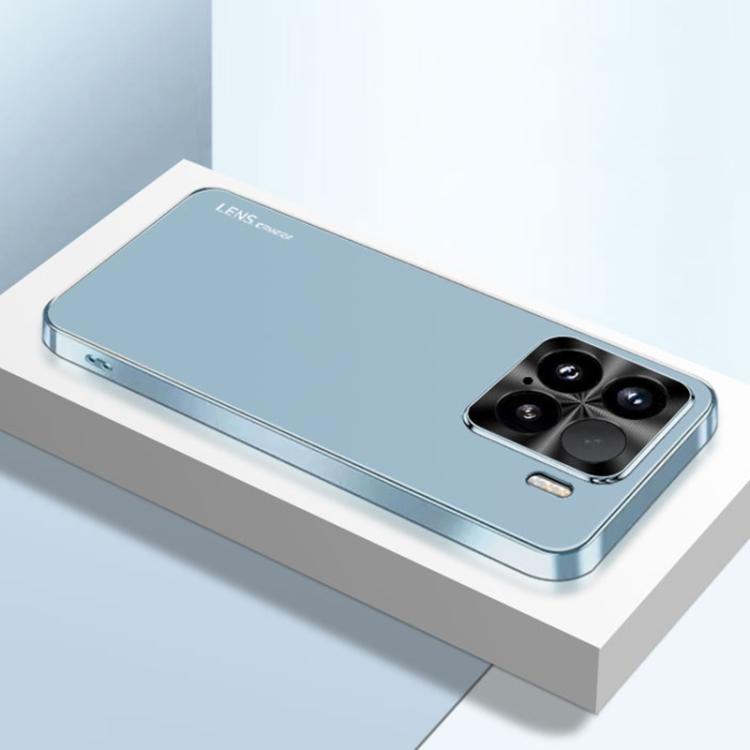 

For Xiaomi 15 AG Frosted Electroplating Acrylic Phone Case(Sierra Blue)