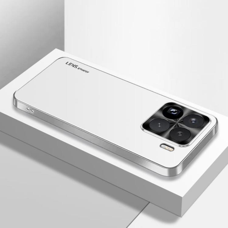 

For Xiaomi 15 Pro AG Frosted Electroplating Acrylic Phone Case(Silver White)