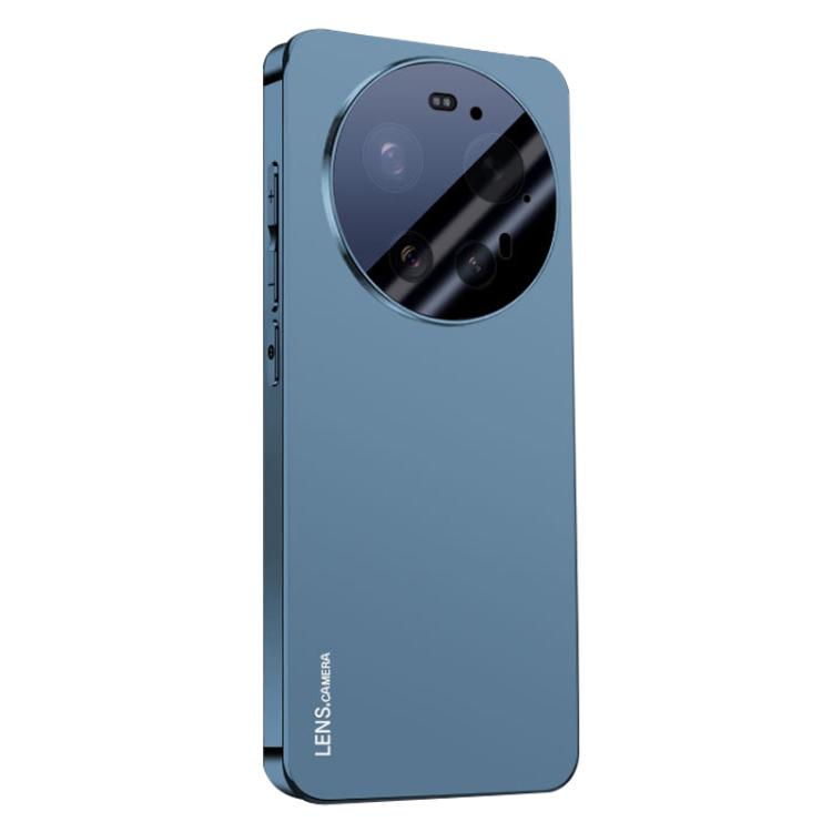 

For Xiaomi 17 Ultra AG Frosted Electroplating Acrylic Phone Case(Navy Blue)