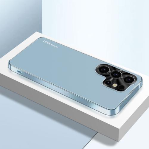 

For Samsung Galaxy S25 Ultra 5G AG Frosted Electroplating Acrylic Phone Case(Sierra Blue)