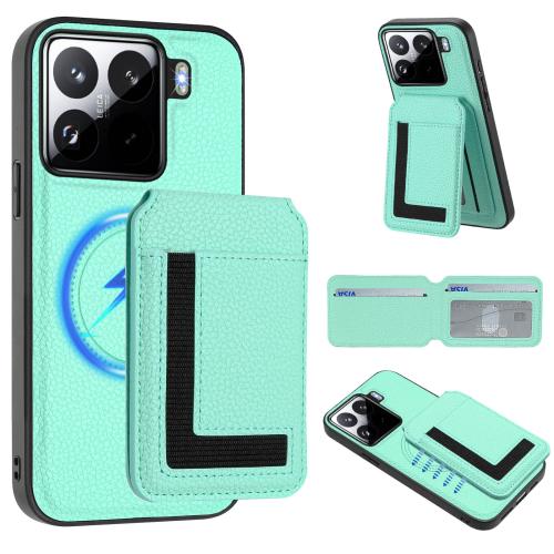 

For Xiaomi 15 Pro CX01 Detachable Magsafe Magnetic Card Bag Phone Case(Mint Green)