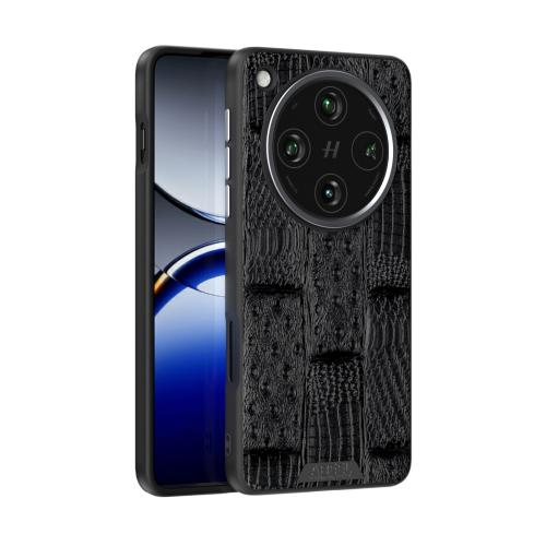 

For OPPO Find X8 Pro ABEEL Beast Pattern 6D Micro-Embossed MagSafe Genuine Leather Phone Case(Black)