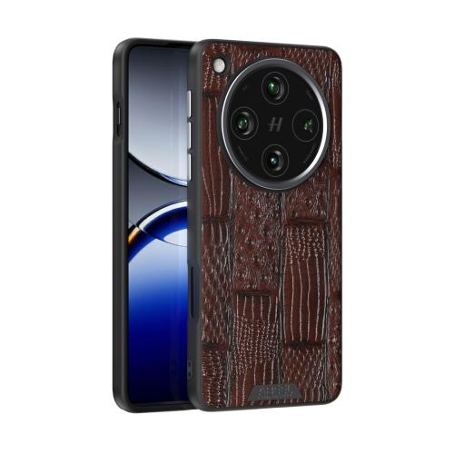 

For OPPO Find X8 ABEEL Beast Pattern 6D Micro-Embossed MagSafe Genuine Leather Phone Case(Brown)