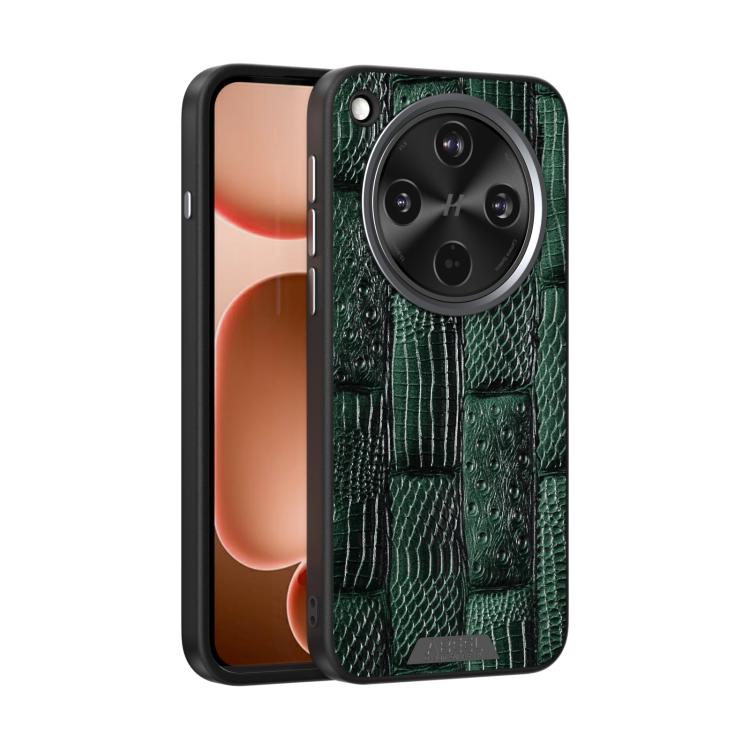 

For OPPO Find X8s+ ABEEL Beast Pattern 6D Micro-Embossed MagSafe Genuine Leather Phone Case(Green)