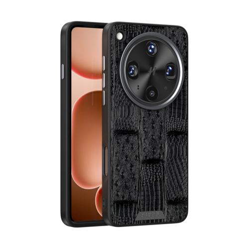 

For OPPO Find X8 Ultra ABEEL Beast Pattern 6D Micro-Embossed MagSafe Genuine Leather Phone Case(Black)