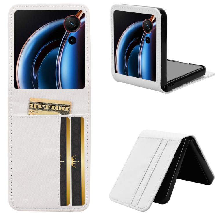 

For ZTE nubia Flip3 Card Slot PU Leather PC Phone Case(White)