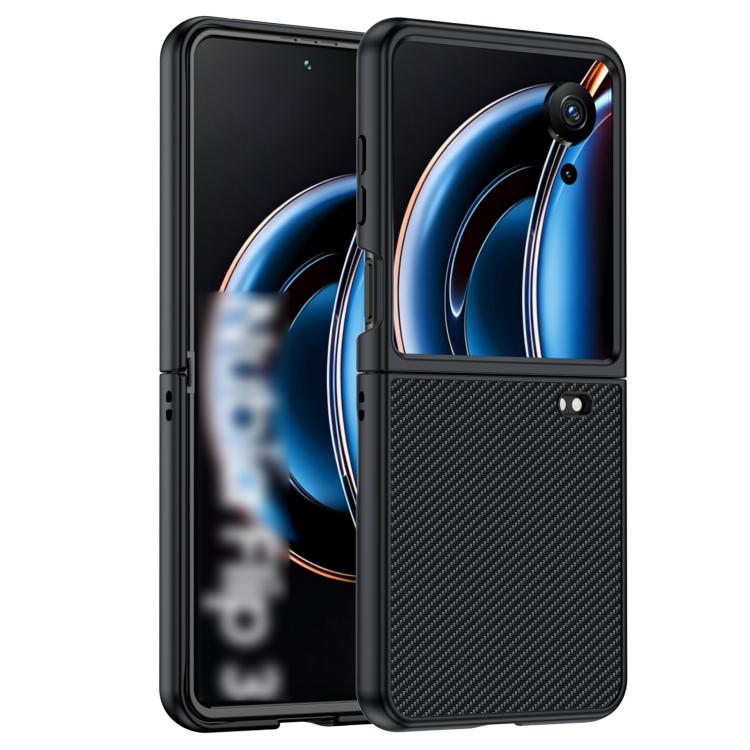 

For ZTE nubia Flip3 Carbon Fiber Texture Printing Phone Case(Black)