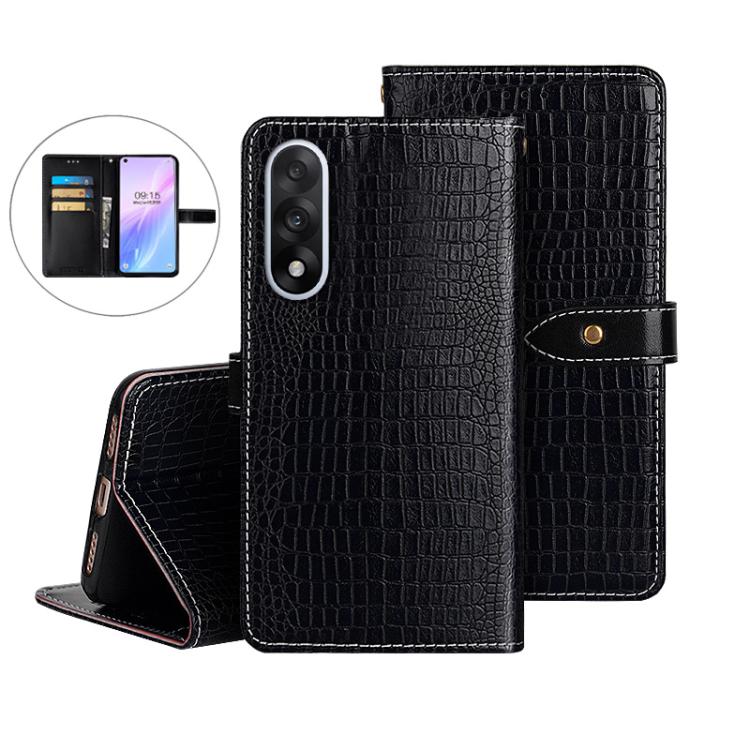 

For OnePlus Nord 5 / Ace 5 Ultra idewei Crocodile Texture Leather Phone Case(Black)